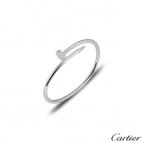 Cartier White Gold Diamond Juste Un Clou Bracelet Size 15?B6048715